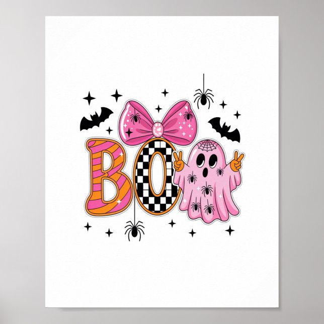 Poster Preppy Spooky Halloween Boo (Frente)