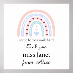 Poster Presente Arco-íris de Agradecimento de Natal do Pr