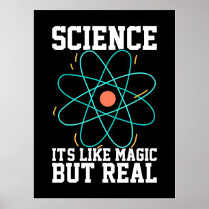 Poster Presente cientista Ciência É Como Magia