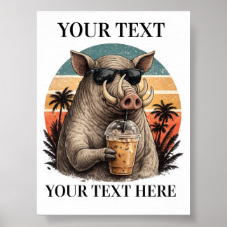 Poster Presente com Nome Personalizado de Babirusa