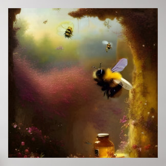 Poster Presente da Natureza - Arte Digital de Fantasia co