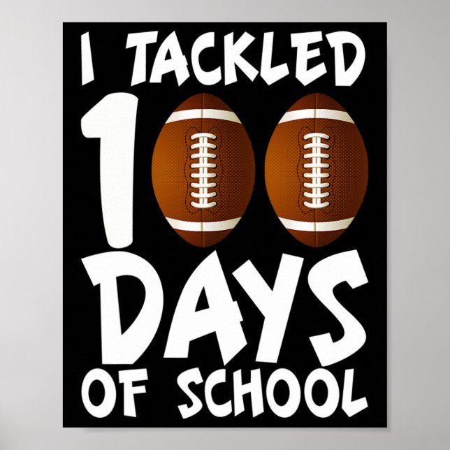 Poster Presente De 100 Dias De Futebol Escolar No 100º Di (Frente)