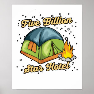 Poster Presente de 5 Bilhões de Estrelas no Camping Hote