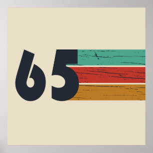 Poster Presente de 60º aniversário vintage 1965