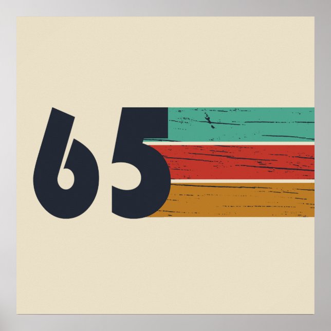 Poster Presente de 60º aniversário vintage 1965 (Frente)
