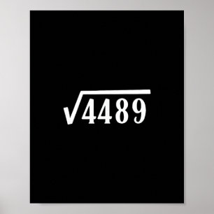 Poster Presente de 67 Anos Raiz Quadrada Piada Professor