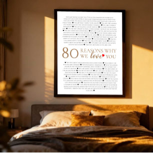 Poster Presente de 80 anos: 80 razões pelas quais amamos