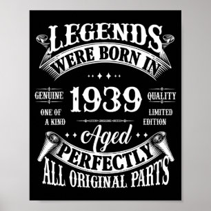 Poster Presente de 87º aniversário Lenda nascida em 19 87