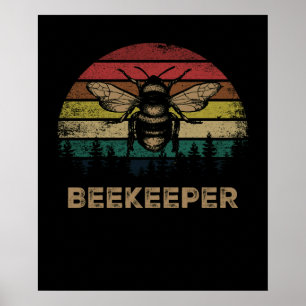 Poster Presente de Abelhas de Abelhas com Retorno Vintage
