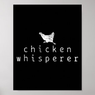 Poster Presente de Agricultor Sussurrador de Frango Vinta