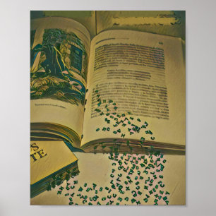 Poster Presente de amante de biblioteca