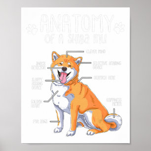 Poster presente de amante de cachorro shiba inu da anatom