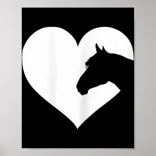 Poster Presente de amante de cavalos para raparigas e mul