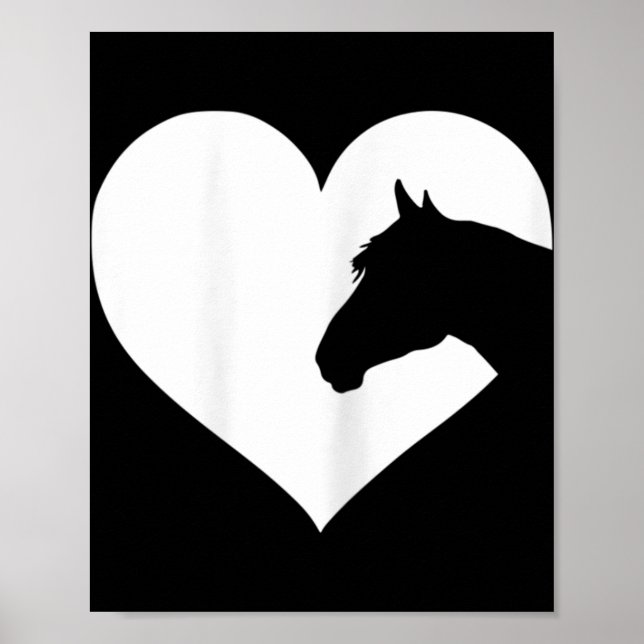 Poster Presente de amante de cavalos para raparigas e mul (Frente)