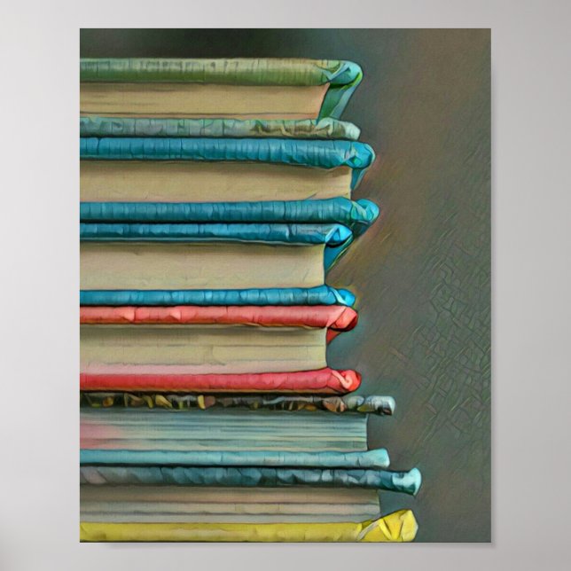 Poster Presente de amante de livros (Frente)