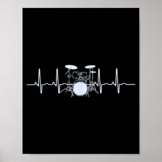 Poster Presente de amante de música da linha de vida do b