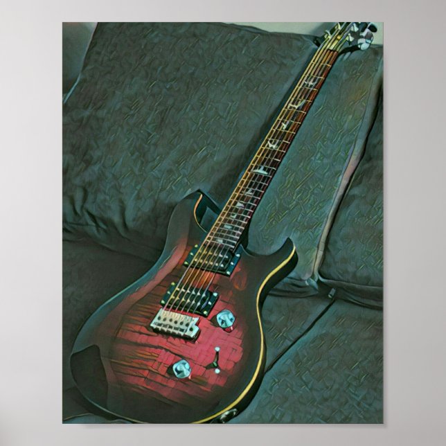 Poster presente de amantes de guitarra de músico (Frente)