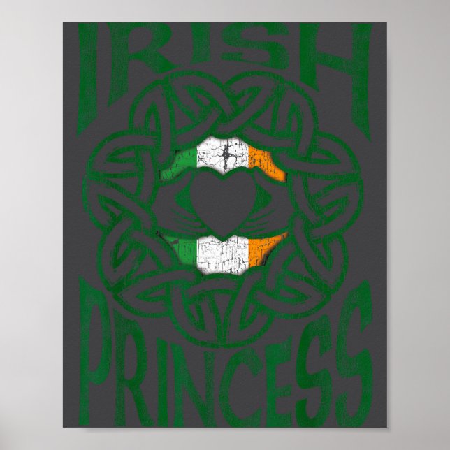 Poster Presente de Anel Claddagh de Nó Celta Princesa Irl (Frente)