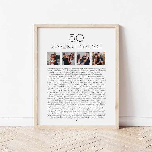 Poster Presente de Aniversário 50 Razões pelas quais Eu T (Criador carregado)