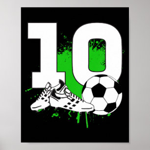 Poster Presente de Aniversário de 10 anos para Meninos Ca