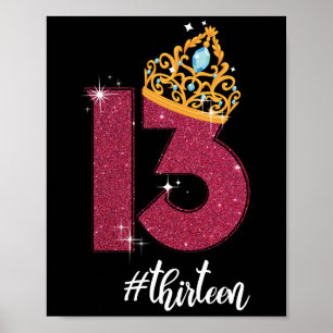 Poster Presente de aniversário de 13 anos de 13 oficial d