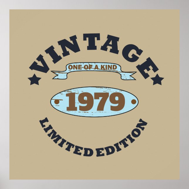 Poster Presente de aniversário de 45 anos personalizado (Frente)