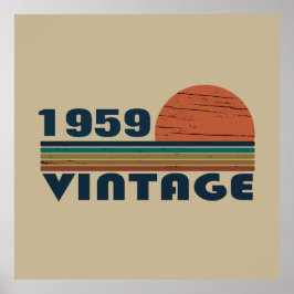 Poster presente de aniversário de 65 anos personalizado