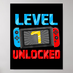 Poster Presente de Aniversário de 7 anos para Gamer Desbl