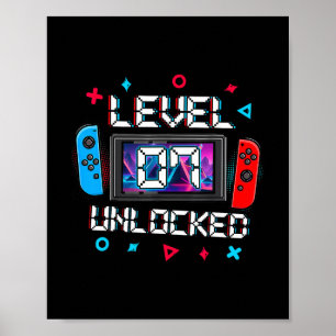 Poster Presente de Aniversário de 7 Anos para Jogador com