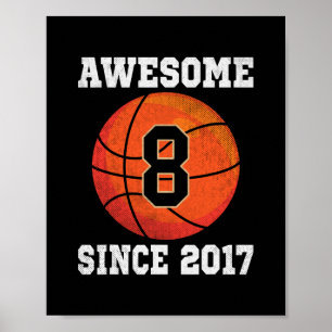 Poster Presente de Aniversário de 8 Anos Sketll Amante 8
