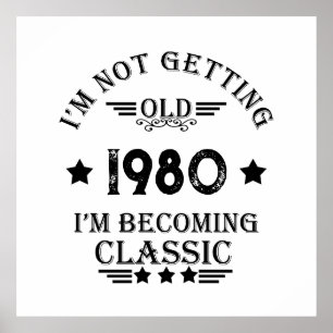 Poster presente de aniversário de vintage personalizado