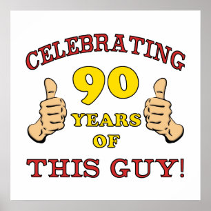 Poster presente de aniversário do 90 para ele