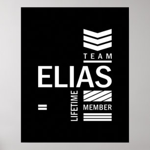 Poster Presente de Aniversário do Nome Personalizado Elia