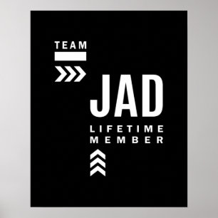 Poster Presente de Aniversário do Nome Personalizado Jad