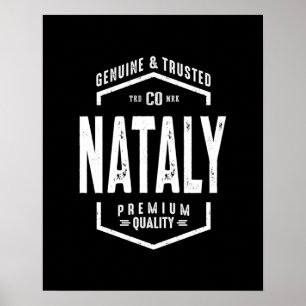 Poster Presente de Aniversário do Nome Personalizado Naci