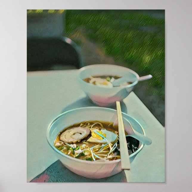 Poster presente de aniversário do Ramen (Frente)