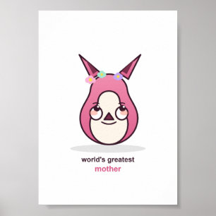 Poster Presente de Aniversário para Mãe Fofa