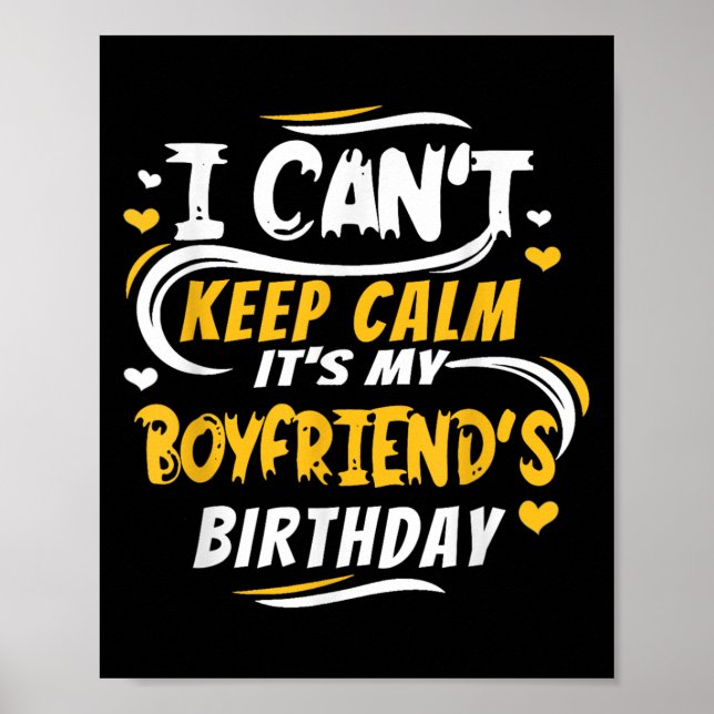 Poster Presente de aniversário que não posso manter calma (Frente)