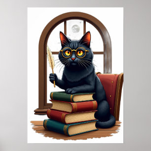 Poster Presente de Aniversário Seis Sete Dark Academia Ga