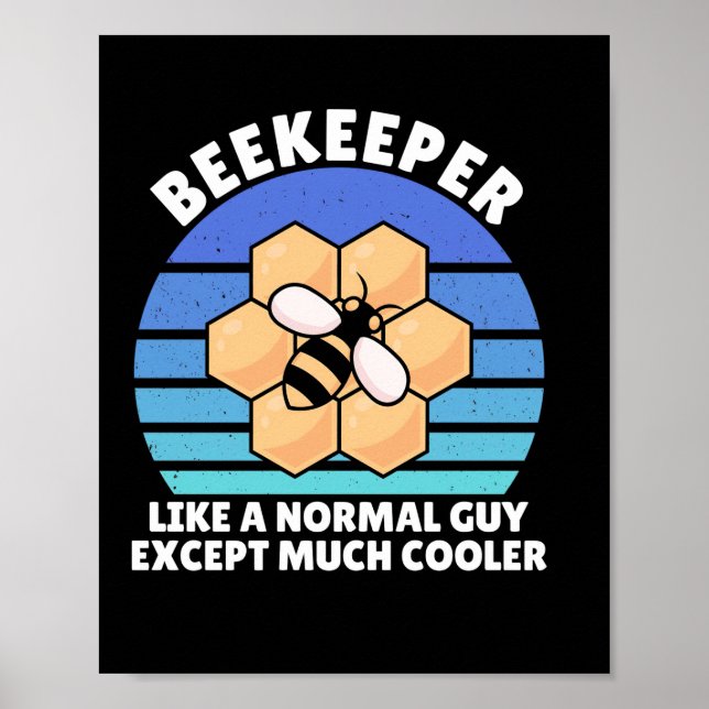 Poster Presente de apicultor | Beekeeper Retro Vintage (Frente)