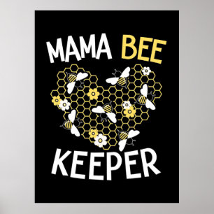 Poster Presente de apicultor   Mama Bee Keeper