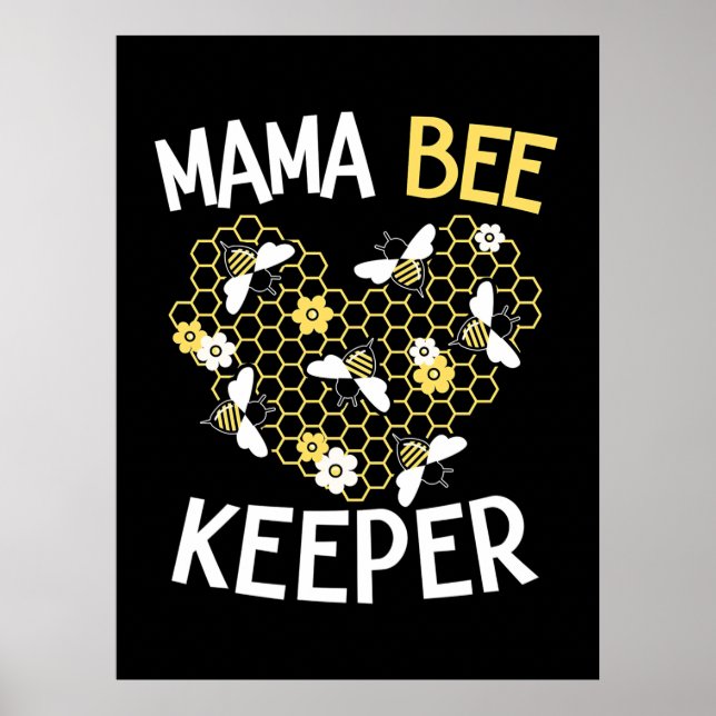 Poster Presente de apicultor | Mama Bee Keeper (Frente)