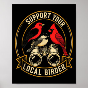 Poster Presente de Apoio ao Observador de Pássaros Local