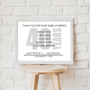 Poster Presente de Aposentação ou Apreciação de Funcionár