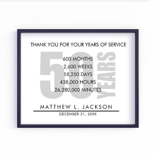 Poster Presente de Aposentação ou Apreciação Empregada