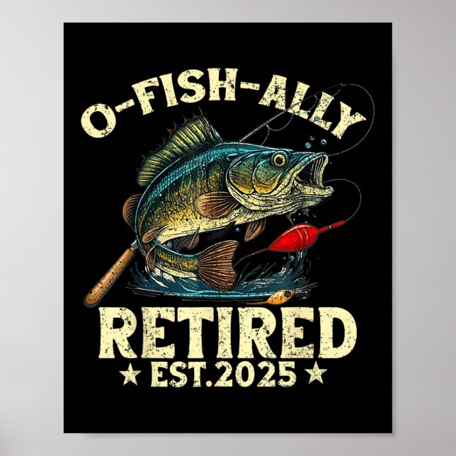 Poster Presente de Aposentadoria de Pesca O-pei-xe-ialmen (Frente)