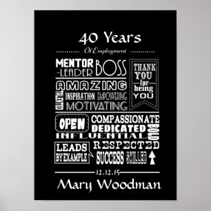 Poster Presente de aposentadoria para prêmio de serviço l