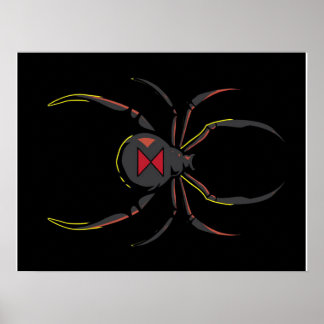 Poster Presente de aranha de viúva preta | Amantes De Ara