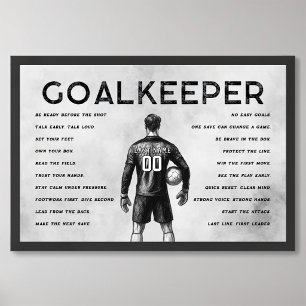 Poster Presente de Arte de Parede Motivacional de Futebol