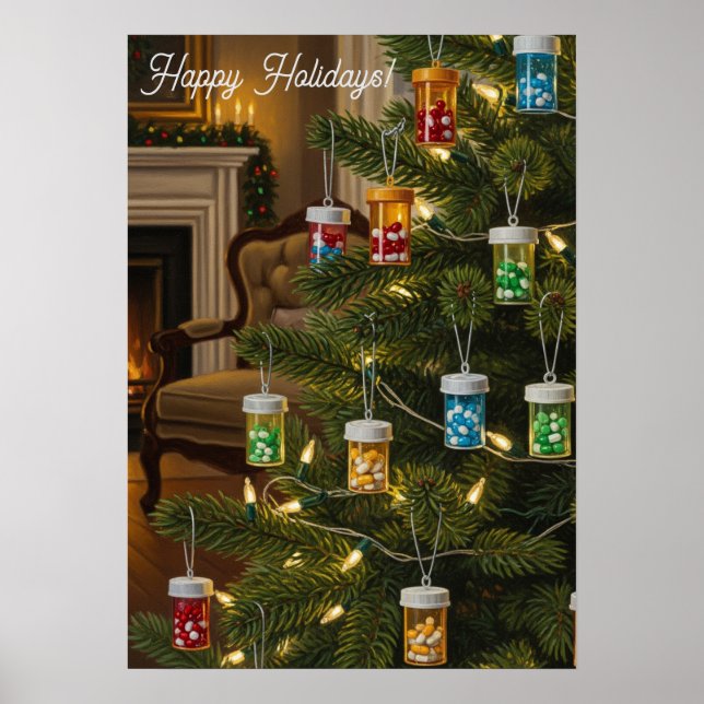 Poster Presente de árvore de Natal de Farmacêutico Garraf (Frente)